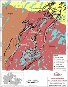 Map of the KLS Uranium Project